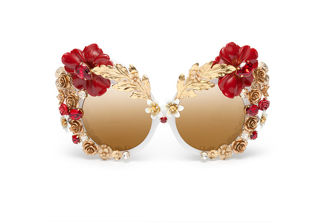 Dolce and gabbana show flower sunglasses