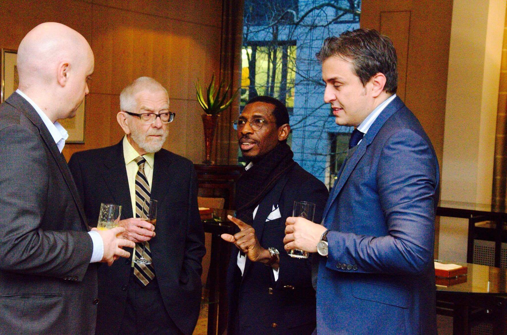 Paul Andrew (middle) with guests at the 2015 AWR Summit in Switzerland