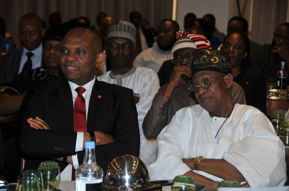 Lai Mohammed with Tony Elumelu