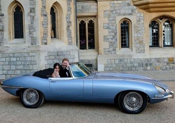 Prince Harry with his new wife Meghan Markle