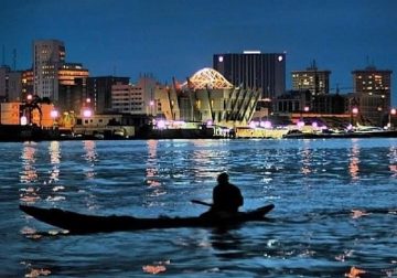 A night view of Lagos City