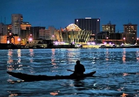 A night view of Lagos City