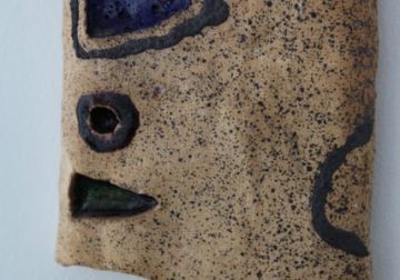 El Anatsui_Bomboy_1979_Manganese, clay and glass_31 x 24 cm