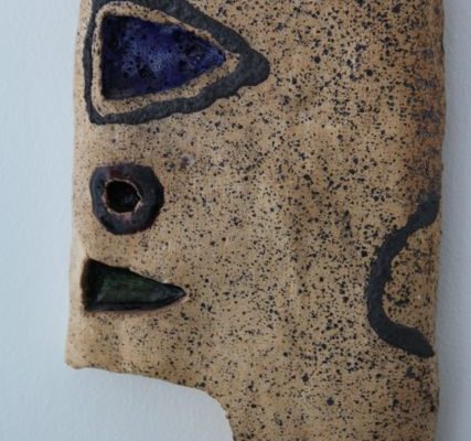 El Anatsui_Bomboy_1979_Manganese, clay and glass_31 x 24 cm