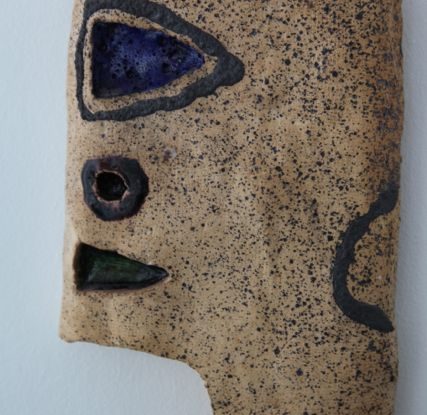 El Anatsui_Bomboy_1979_Manganese, clay and glass_31 x 24 cm