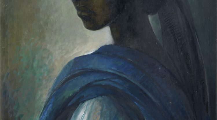 Tutu, 1974, oil-on-canvas by Ben Enwonwu