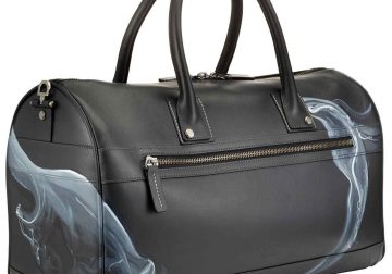 Gladstone London leather G9 duffel bag in Smoke