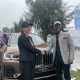 Cosmas Maduka with the representative of German Consulate at the unveiling of BMW X7