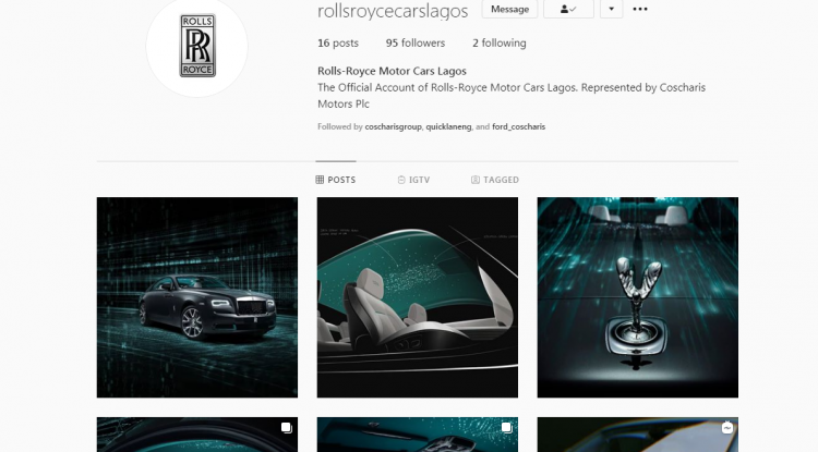 Rolls Royce Lagos Instagram